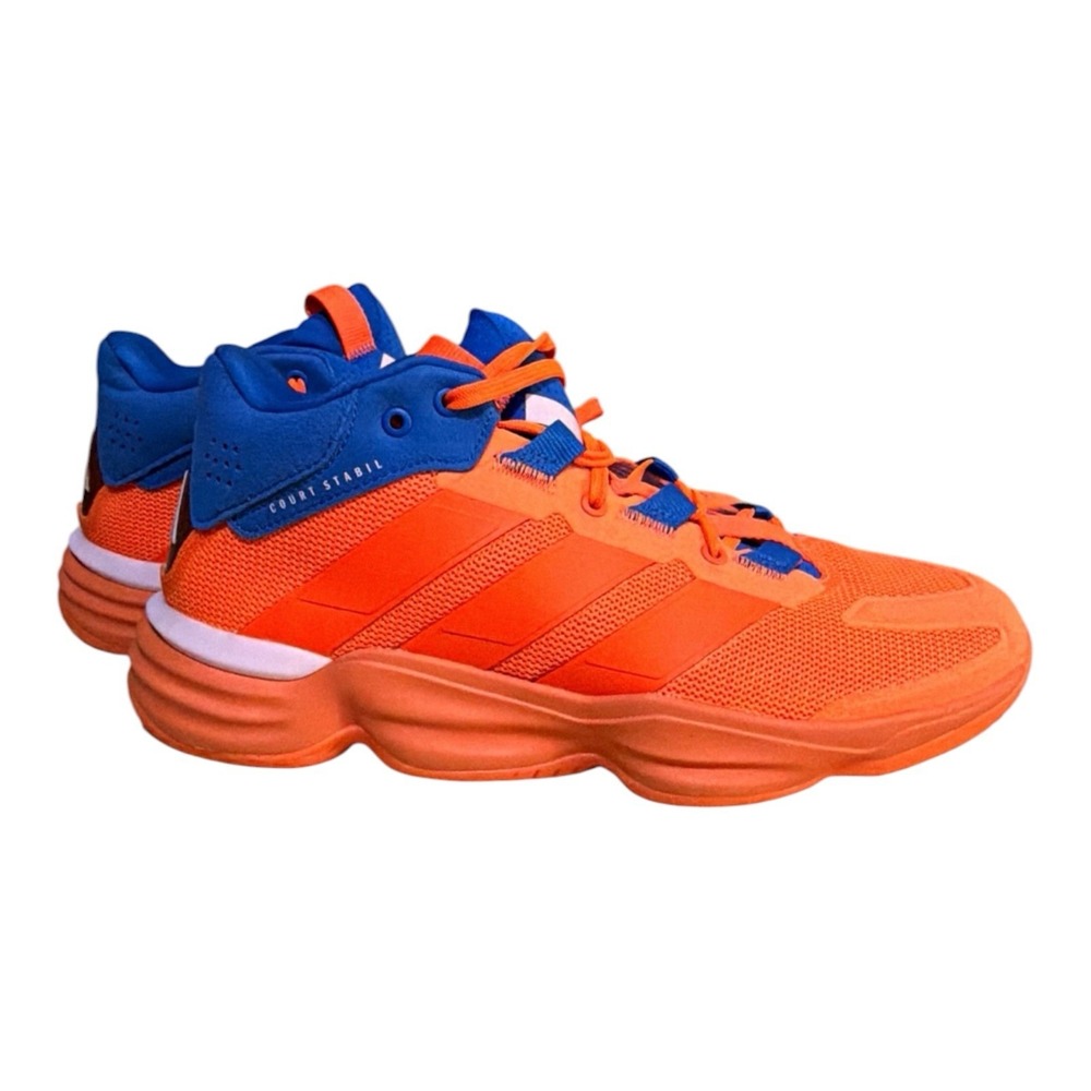 Adidas Court Stabil Indoor Team  Solar Orange Bright Royal Men Size 9.5 Knicks